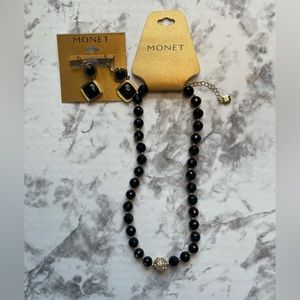 Monet collared necklace and matching earring set